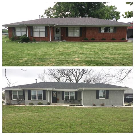 See how brick&batten designers, architects, and graphics turn these traditional ranch homes into absolute stunners… with before & after curb appeal makeovers. Before and after Ranch Style House renovation. Painted ...