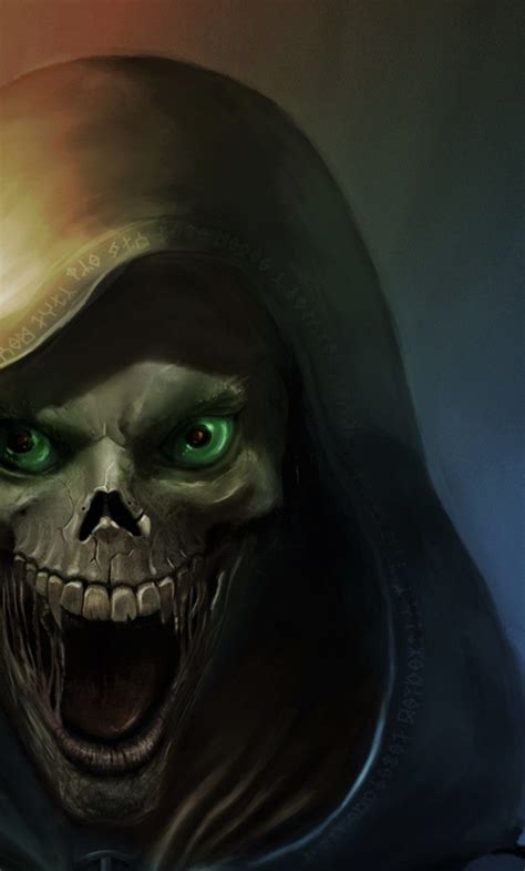 1280x2120 Grim Reaper Skeleton Face Iphone 6 Plus Wallpaper Hd Fantasy