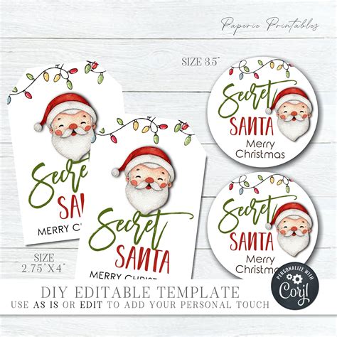 Secret Santa Gift Tags Free Printable Vrogue Co