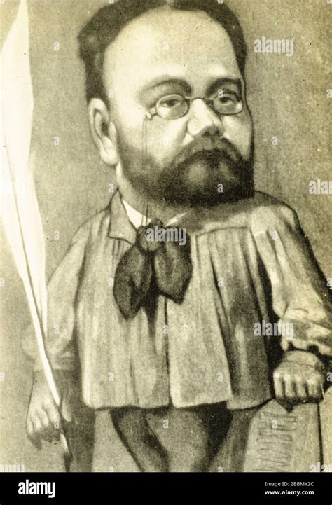 Emile Zola Caricature 1876 Stock Photo Alamy
