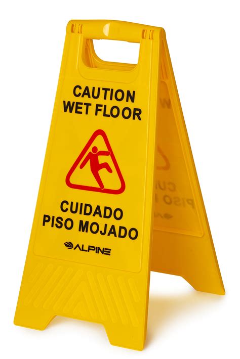 Buy Alpine 24 Inch Caution Wet Floor Sign A Frame Bright Yellow