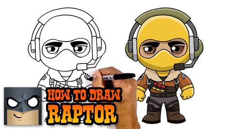How To Draw Raptor Fortnite Art Tutorial