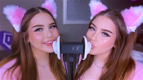 Asmr Twin Cat Girls Lick Your Ears Youtube