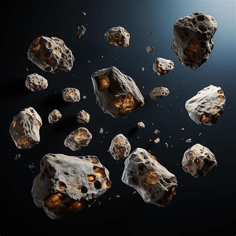 Premium Ai Image Swarm Asteroids In Space Ai Generated