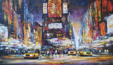Christian Henze Times Square Bei Nacht Kunstgalerie Originale Bilder