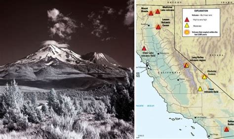 Volcanoes In California Map
