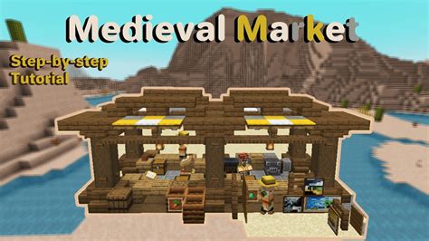 Minecraft How To Easy Build A Medieval Market Tutorial Youtube