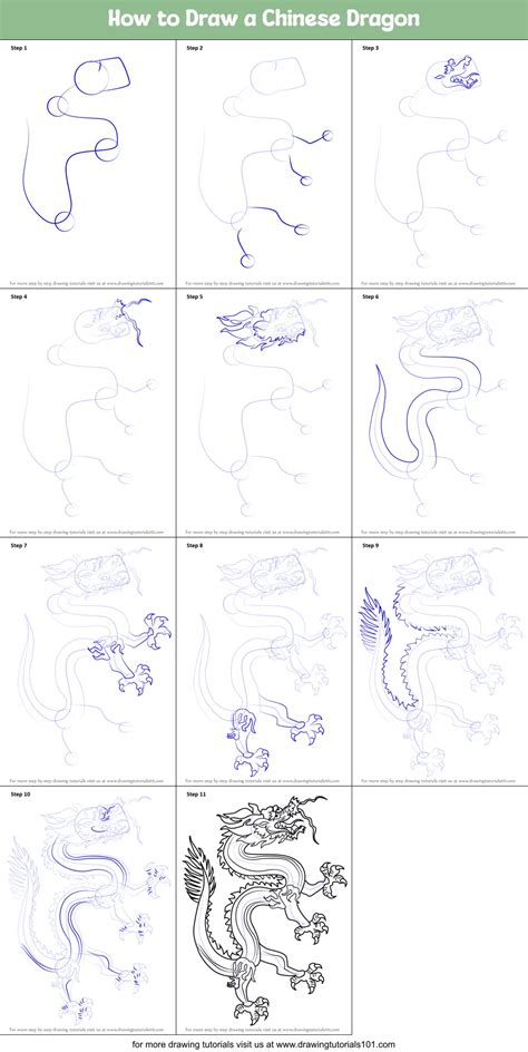 How To Draw A Chinese Dragon Head Step By Step Drawin