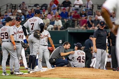 Tigers Lose Another Pitcher But Beat Rangers Mlive Com