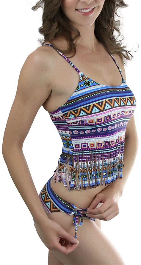 tobeinstyle women s aztec print two piece bikini set ebay