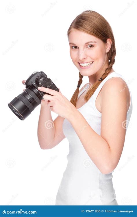 Female Photographer Stock Photo Image Of Photographer 12621856