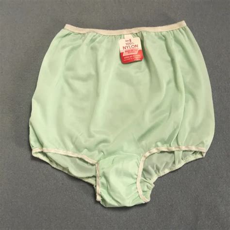 Vintage Nylon Granny Panties 60s Green Semi Sheer High Waist Double Mushroom Sm 39 99 Picclick