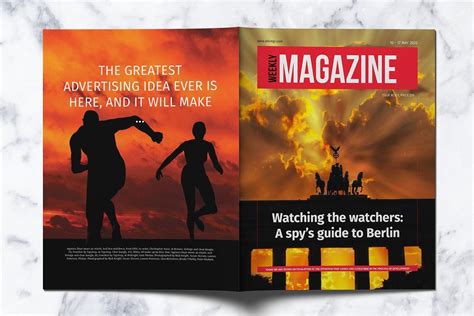 WEEKLY - News Magazine | Indesign magazine templates, Magazine template, Hipster magazine