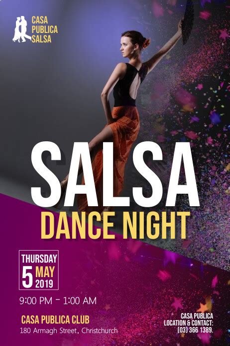 Salsa Dance Night Poster Template Postermywall