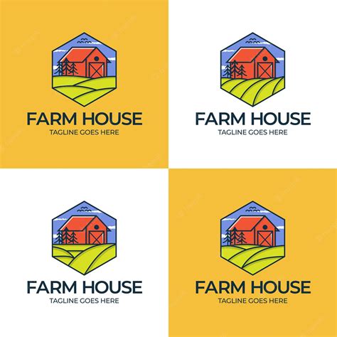 Premium Vector Agriculture Farm House Logo Template