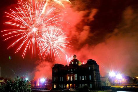 50000 People Gather At Glasgow Green To Watch Spectacular Fireworks