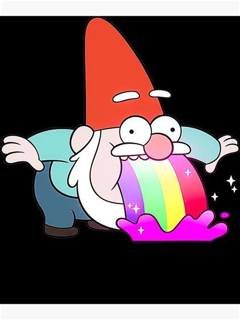 Gravity Falls Rainbow Vomiting Gnome Poster For Sale By Alisiaice