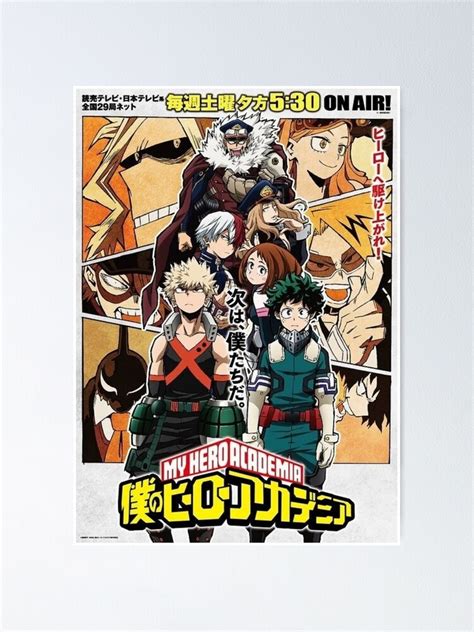 Season 3 of the my hero academia anime was announced in the 44th issue of the 2017 weekly shonen jump magazine. "My Hero Academia Season 3" Poster by XelaFrost | Redbubble
