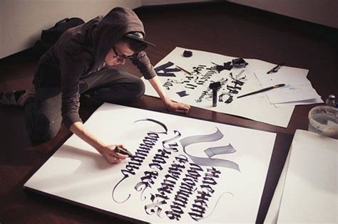 A Passion For Calligraphy Body Painting Creative Typography Types