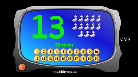 Learn Numbers For Children 3d Animation Counting 1 20 Numbers Song