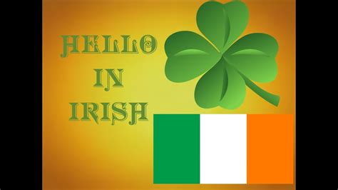How To Say Ireland In Gaelic How To Say Goodbye In Irish Youtube