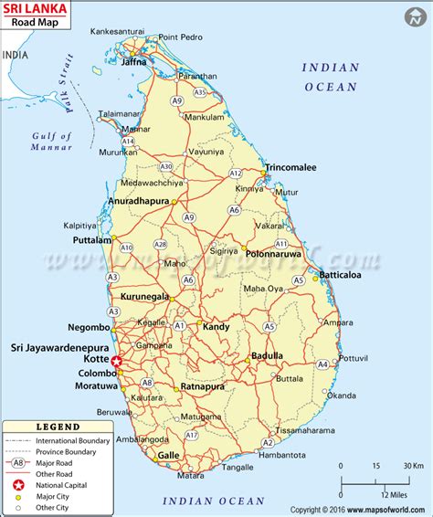 Sri Lanka Road Map Map Sri Lanka Roadmap