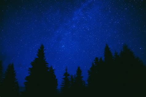 Dark Blue Starry Night Background