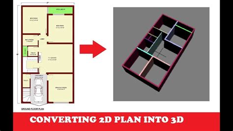 converting 2d plan into 3d youtube