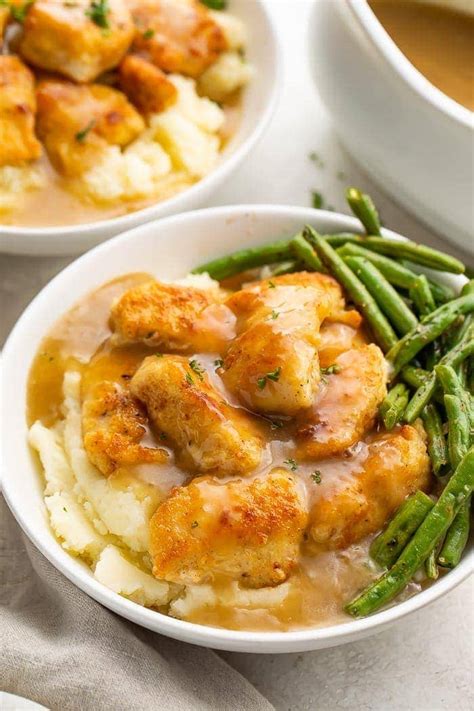 Whole Fried Chicken And Mashed Potato Bowl With Gravy