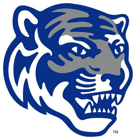 The Tigers Logo Is Shown In Blue And Gold