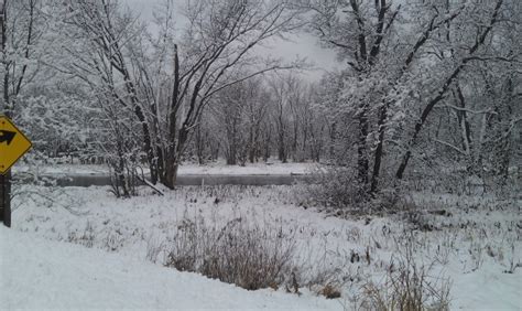 Snowy Morning Wisconsin River Free Stock Photo Public Domain Pictures