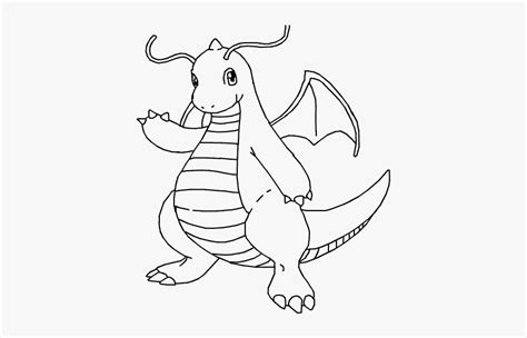 Pokemon Dragonite Coloring Page