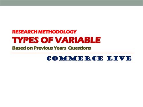 Solution Types Of Variables Research Methodology Studypool
