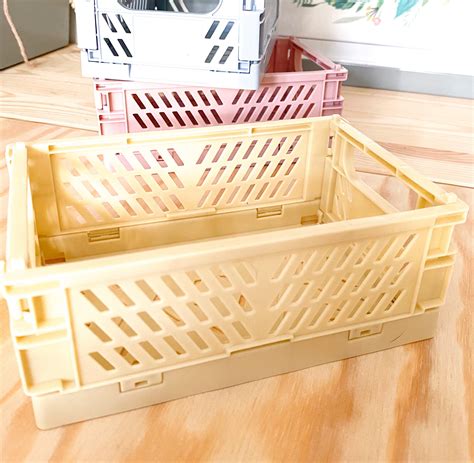 Mini Stackable Crates Pastel Colours Desk Organiser Etsy
