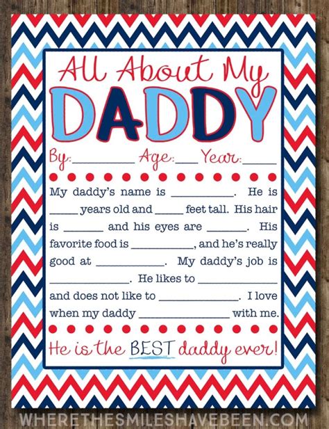 All About My Daddy Interview With Free Printable