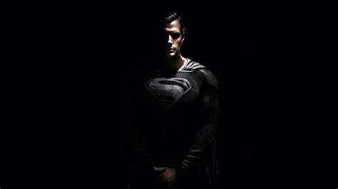 Superman Black Suit Henry Cavill Justice League Snyder Cut 4k Wallpaper