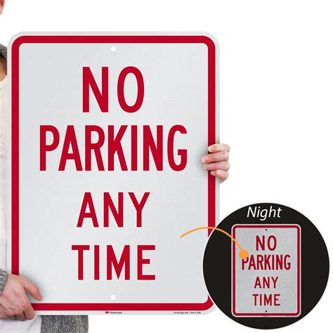 Buy Smartsign 24 X 18 Inch No Parking Any Time Metal Sign 80 Mil