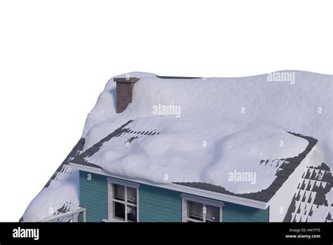 Snow Covered Roof Of House Stock Photo Alamy