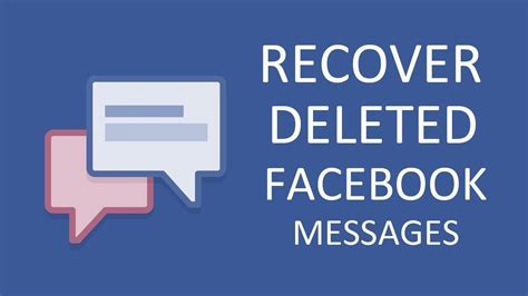 How To Recover Deleted Facebook Messages Youtube