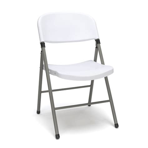 Essentials By Ofm Ess 5000 Plastic Folding Chair White Pack Of 4