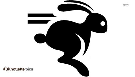 Running Rabbit Silhouette Vector Clipart Images Pictures