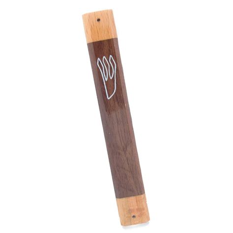 Wooden Mezuzah With Adhesive Large Made In Israel Mezuzah Master