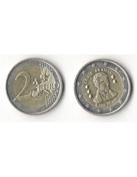 Belgium 2 Euro 2009 Louis Braille