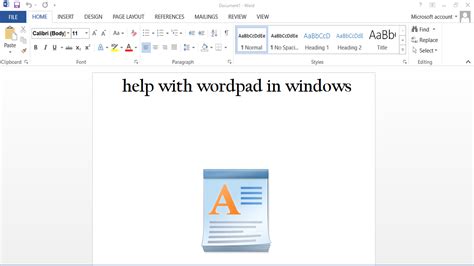 Help With Wordpad In Windows
