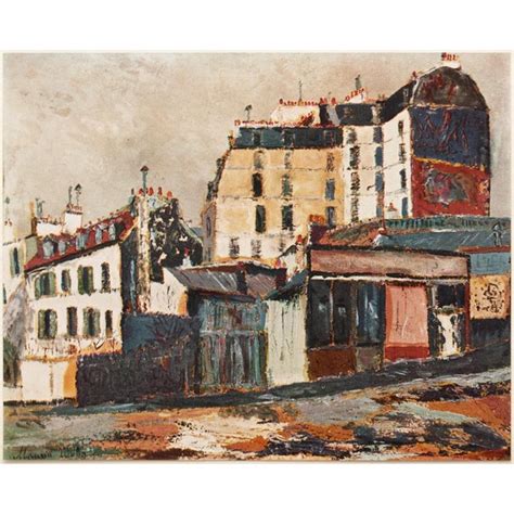 1950s After Maurice Utrillo Rue Ravignan First Edition Period Print