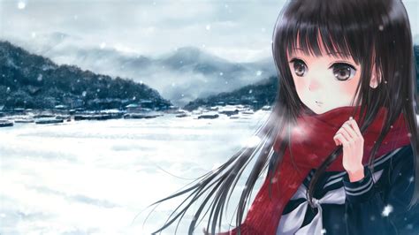 Anime Winter Wallpapers Top Free Anime Winter Backgrounds Wallpaperaccess