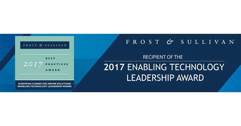 Anagog Wins Prestigious Frost And Sullivans 2017 Enabling Technology