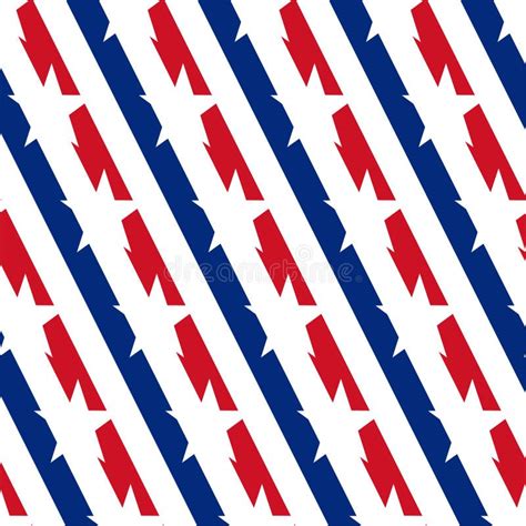 American Stars And Stripes Seamless Pattern Vector Stock Vector