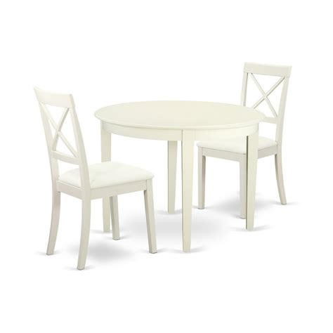 Bost3 Lwh Lc 3 Pc Small Kitchen Table And Chairs Set Table And 2 Faux