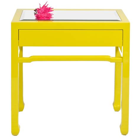 Worlds Away Nightright Yellow Side Table Modern Bedroom Set Modern